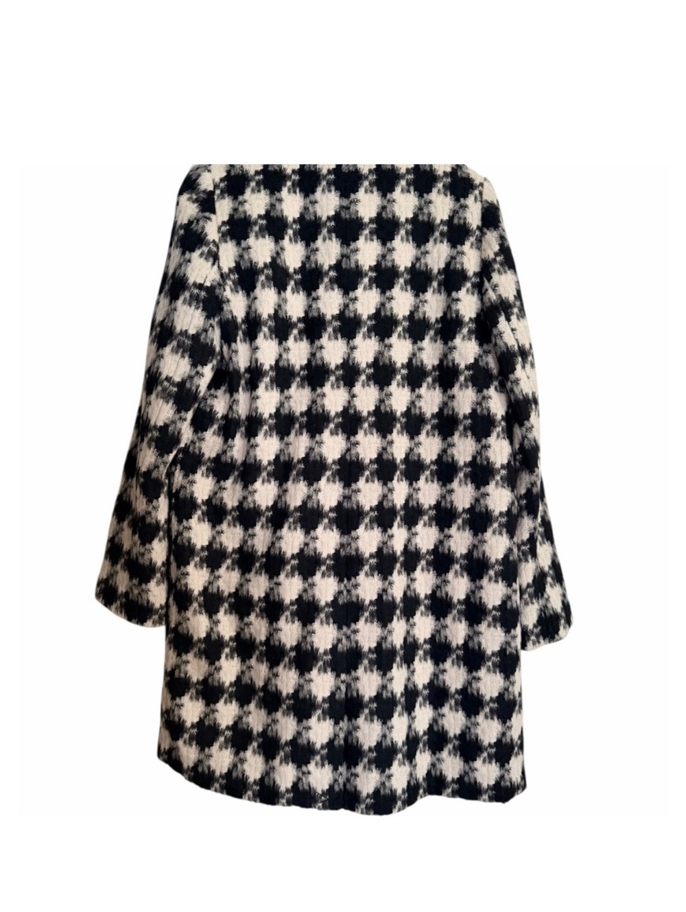 NWT The Limited Women's Black and White Houndstooth Wool Blend Coat Size S